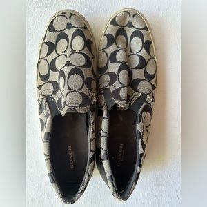 Gently worn Coach shoes black and white